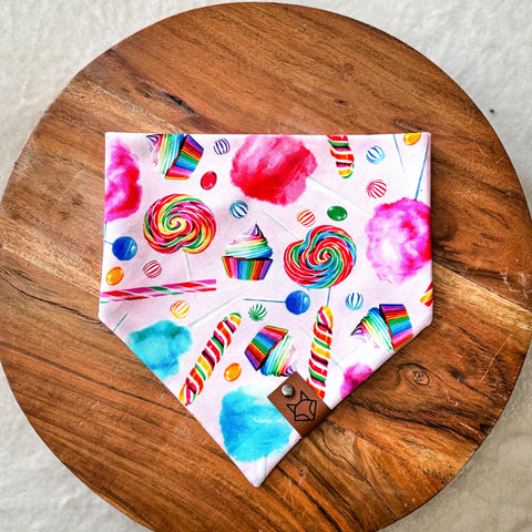 "Cotton Candy" // Tie-On Snap Dog Bandana