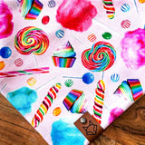 "Cotton Candy" // Tie-On Snap Dog Bandana