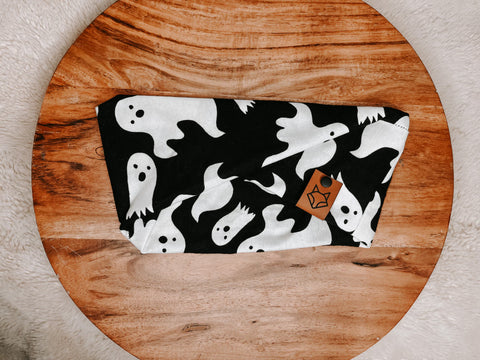Casper (Glow in the Dark)// Halloween "Snood" Pet Infinity Scarf