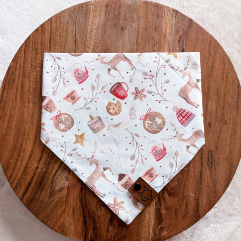Sugarplum // Tie-On Snap Dog Bandana