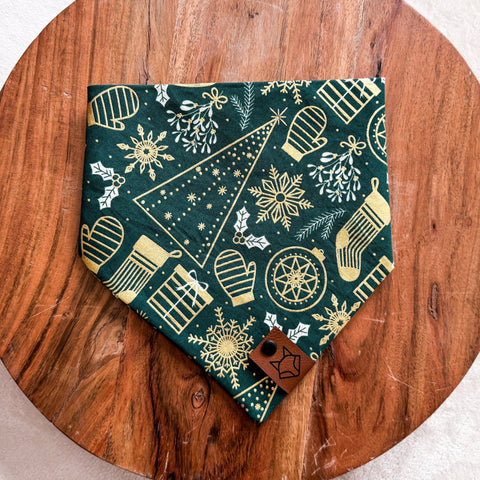 Paw-liday // Tie-On Snap Dog Bandana