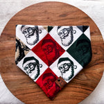 Santa Pop // Tie-On Snap Dog Bandana