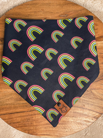 Rainbow Rhapsody // Adjustable Tie On Bandana // Pride Bandana