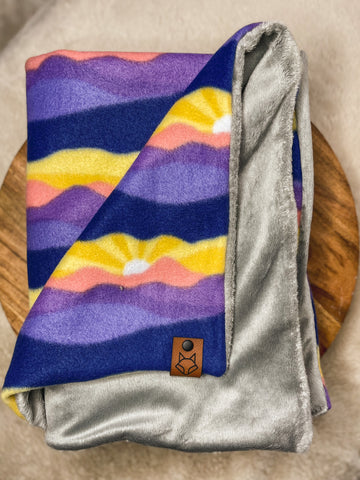 I'll Rise With You | Purple Sunset Cozy Dog Blanket