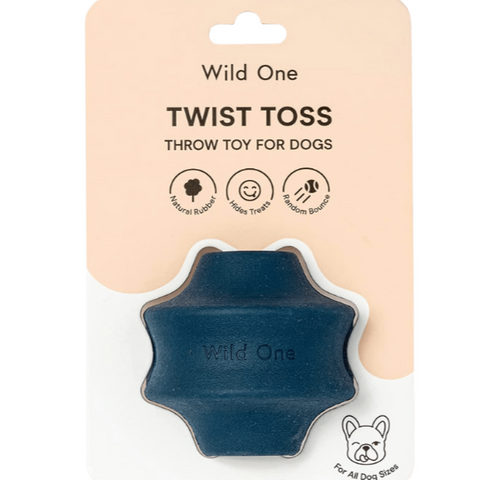 Add enrichment to your pet's day with a toy that holds treats, chews, and spreads like peanut butter. These dog toys are made from 100% natural rubber and free from BPA and phthalates. This toy is dishwasher safe.